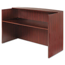 Alera® Alera Valencia Series Reception Desk with Transaction Counter, 71" x 35.5" x 29.5" to 42.5", Mahogany