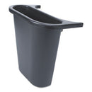 Rubbermaid® Commercial Saddle Basket Recycling Bin, Plastic, Black