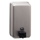 Bobrick ClassicSeries Surface-Mounted Soap Dispenser, 40 oz, 4.75 x 3.5 x 8.13, Stainless Steel
