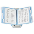 Durable® SHERPA Style Desk-Mount Reference System, 10 Panel, 20 Sheet Capacity, Blue/Gray