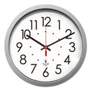 Chicago Lighthouse Silver Contemporary Clock, 14.5" Overall Diameter, Silver Case, 1 AA (sold separately)