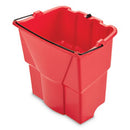 Rubbermaid® Commercial WaveBrake 2.0 Dirty Water Bucket, 18 qt, Plastic, Red
