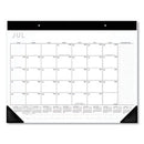 AT-A-GLANCE® Academic Monthly Desk Pad, 21.75 x 17, White/Black Sheets, Black Binding/Corners, 12-Month (July to June): 2022 to 2023