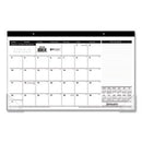 AT-A-GLANCE® Compact Desk Pad, 18 x 11, White Sheets, Black Binding, Clear Corners, 12-Month (Jan to Dec): 2023