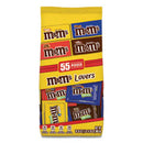 M & M's® Fun Size Variety Mix, Caramel, Milk Chocolate, Peanut, Peanut Butter Flavors, 30.35 oz Bag, 55 Packs/Bag