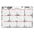 Blue Sky® Analeis Laminated Erasable Wall Calendar, Floral Artwork, 36 x 24, White/Black/Coral Sheets, 12-Month (Jan to Dec): 2023