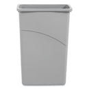 Boardwalk® Slim Waste Container, 23 gal, Plastic, Gray