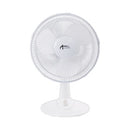 Alera® 12" 3-Speed Oscillating Desk Fan, Plastic, White