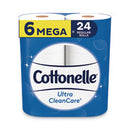 Ultra CleanCare Toilet Paper, Strong Tissue, Mega Rolls, Septic Safe, 1-Ply, White, 340 Sheets/Roll, 6 Rolls/Pk, 6 Pks/Carton